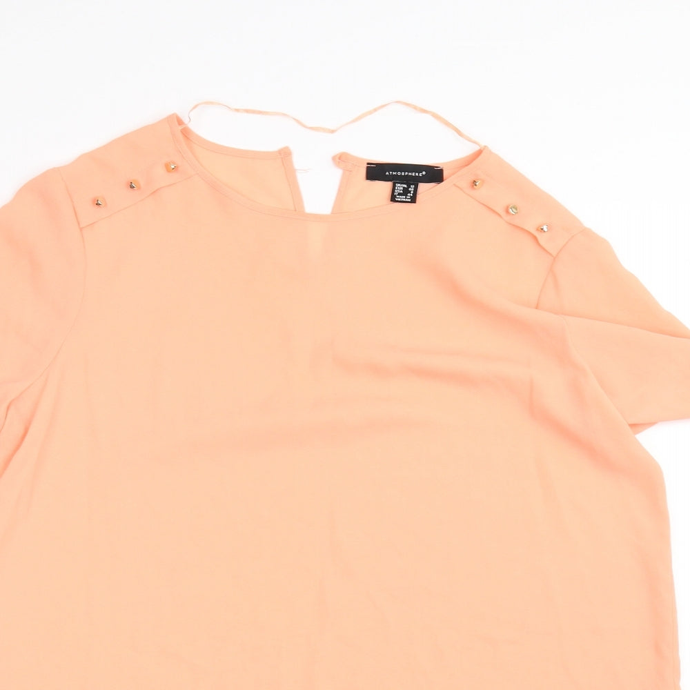 Atmosphere Womens Orange   Basic Blouse Size 12