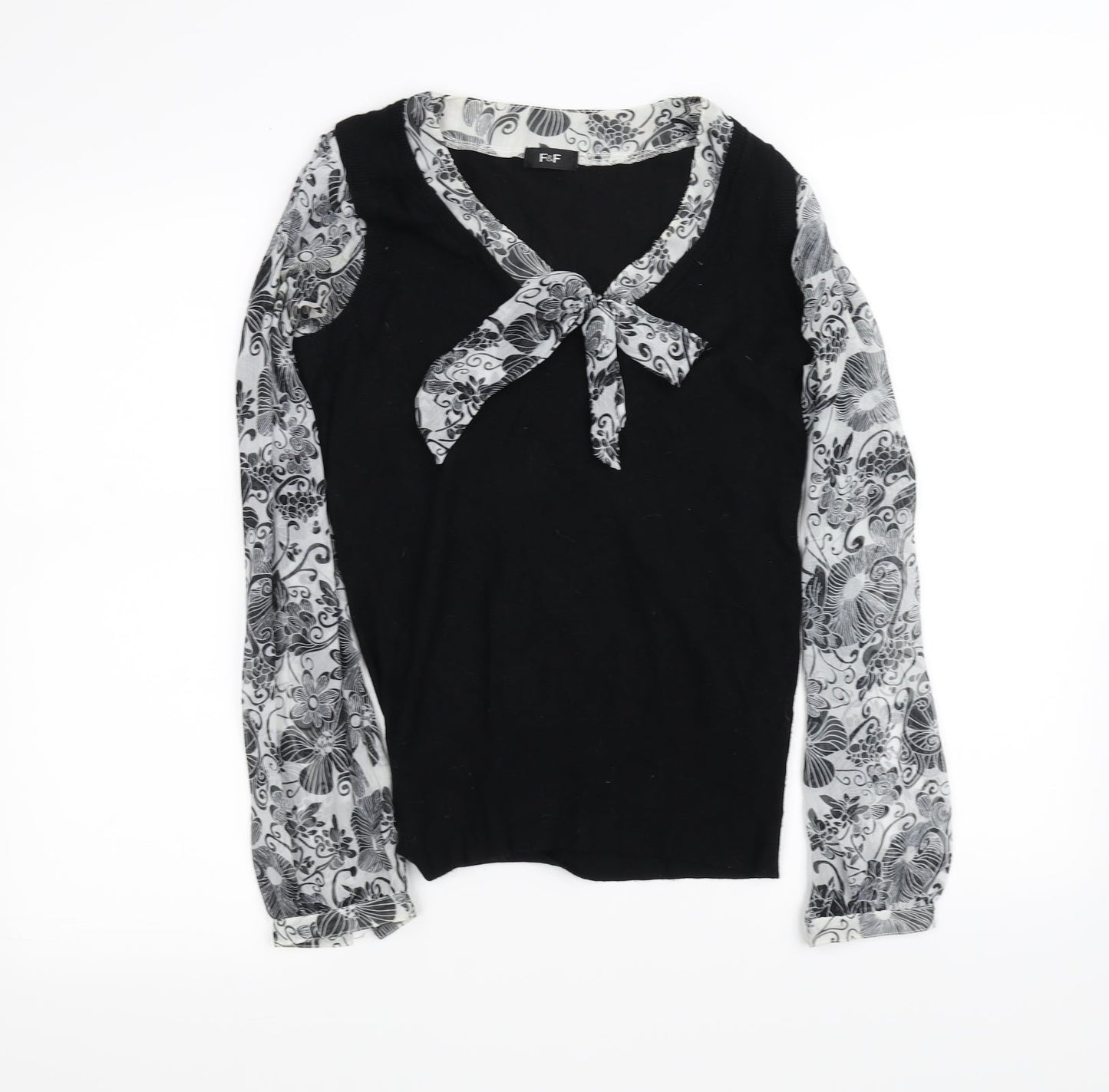 F&F Womens Black   Basic Blouse Size 8