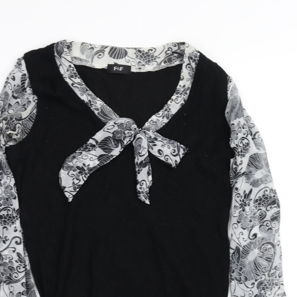 F&F Womens Black   Basic Blouse Size 8