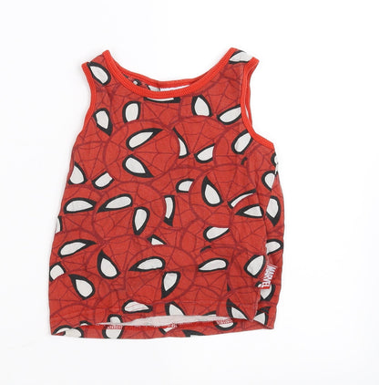 Additional front view of sider man boys’ purple basic tank, size 3-4, years
