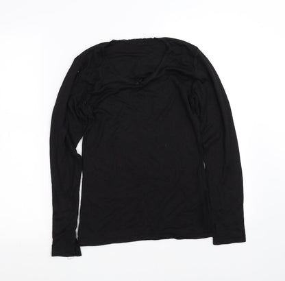 Additional front view of Avenue girls’ black basic t-shirt, size 12-13, years