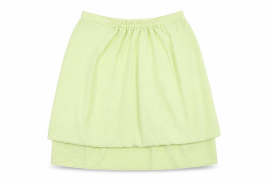 Front view of isebella women’s green flare skirt, size UK 18