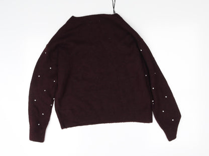 Back view of H&M women’s purple jumper, size XS