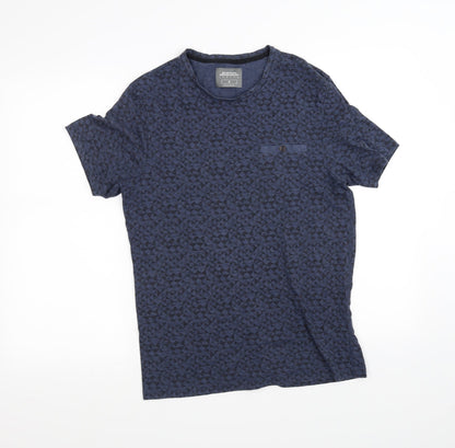 Additional front view of burton menswear women’s blue basic t-shirt, size S