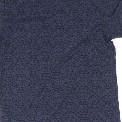 Brand and care label for burton menswear women’s blue basic t-shirt, size S