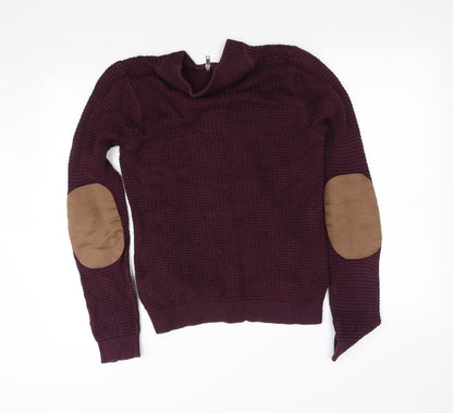 Back view of Topman women’s purple full zip jumper, size XS