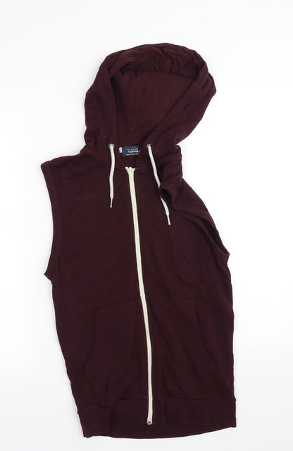 Additional front view of Topman women’s purple gilet jacket, size XS
