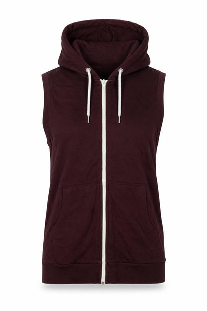 Front view of Topman women’s purple gilet jacket, size XS