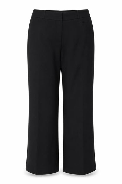 Front view of Evie women’s black trousers, size UK 14, 31-inch leg