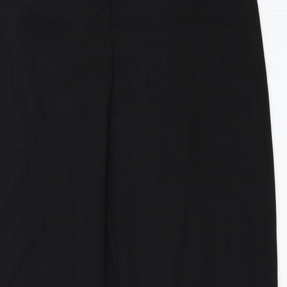 Close-up detail of Evie women’s black trousers, size UK 14, 31-inch leg