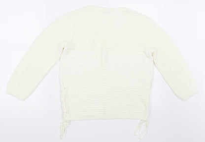 Back view of Tu women’s ivory jumper, size UK 12