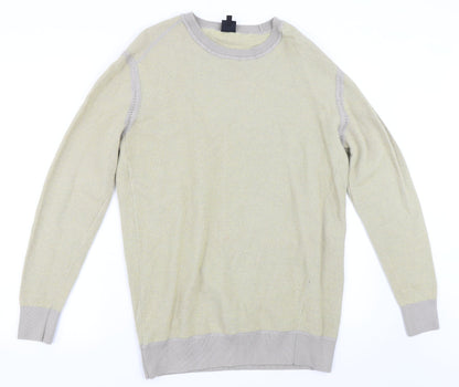 Additional front view of Freesoul men’s yellow pullover sweatshirt, size L
