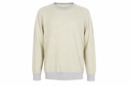 Front view of Freesoul men’s yellow pullover sweatshirt, size L