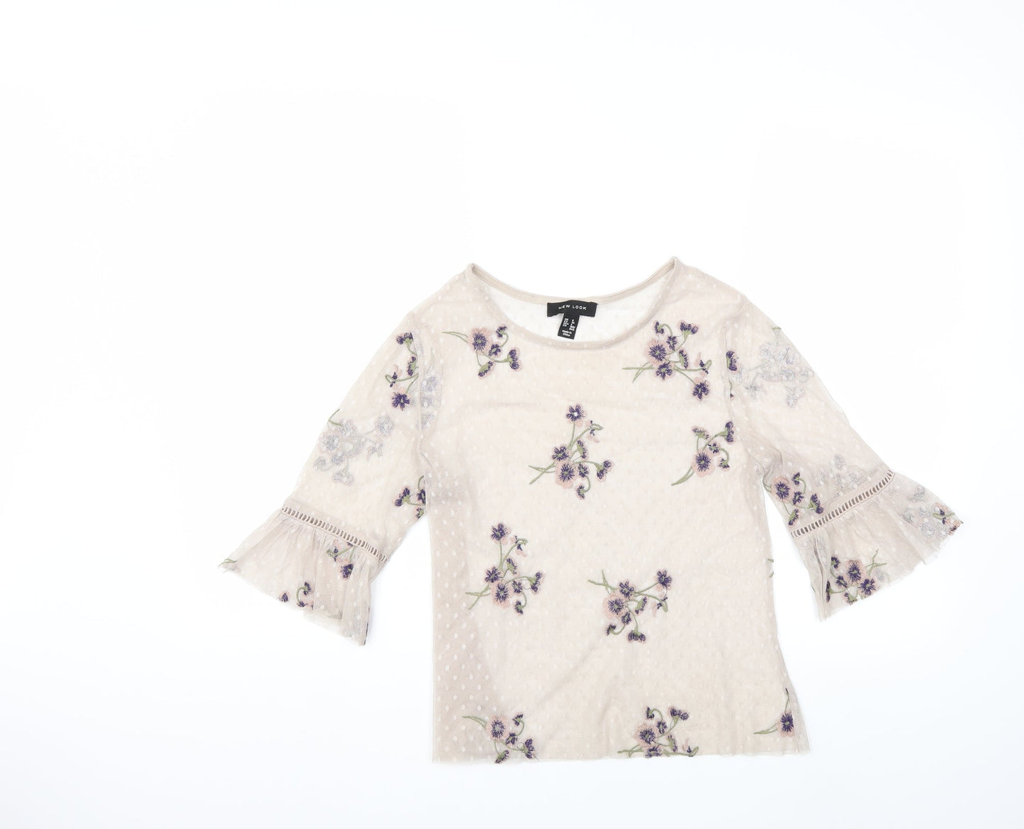 New Look Womens Beige   Basic Blouse Size 8
