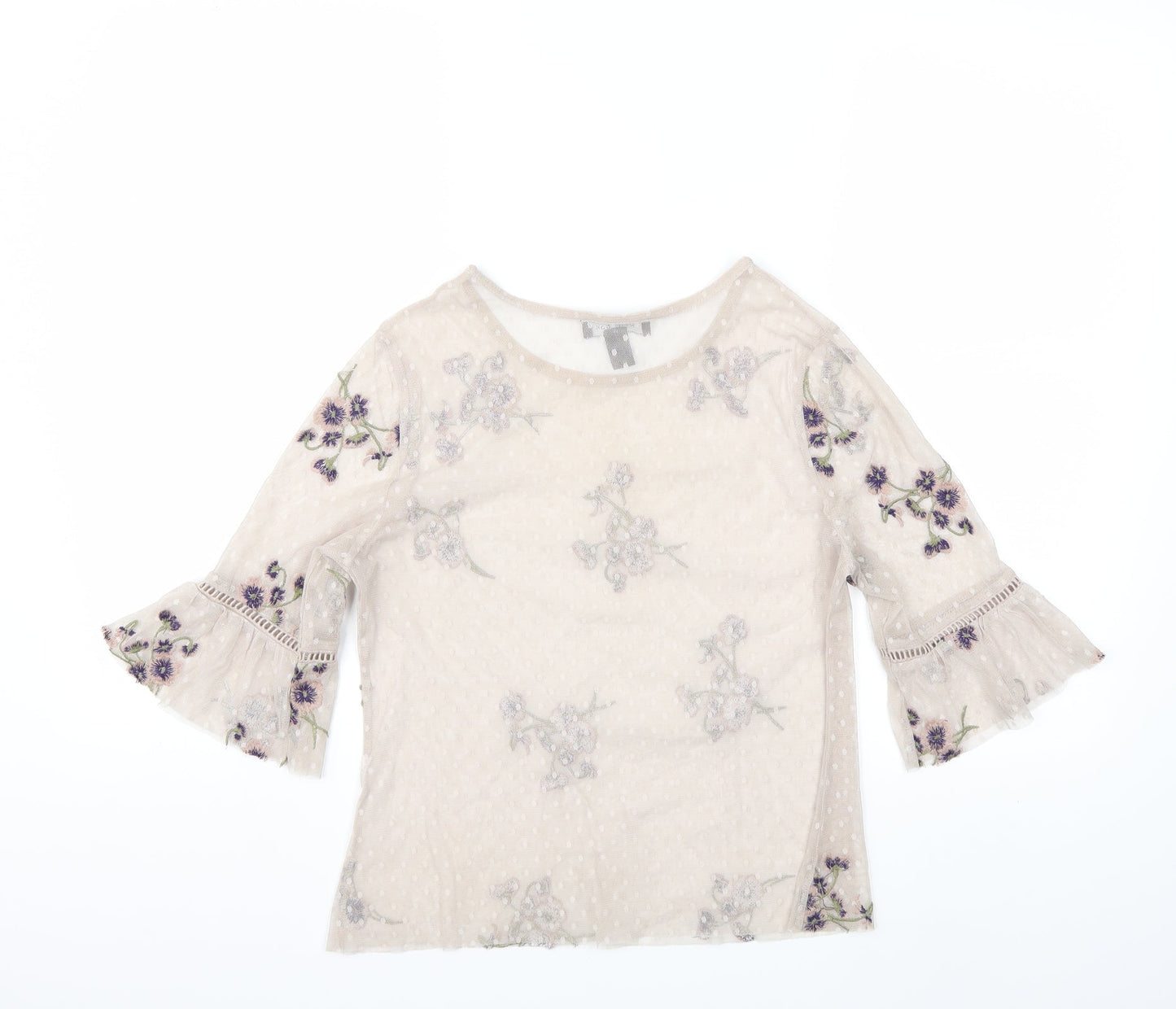 New Look Womens Beige   Basic Blouse Size 8