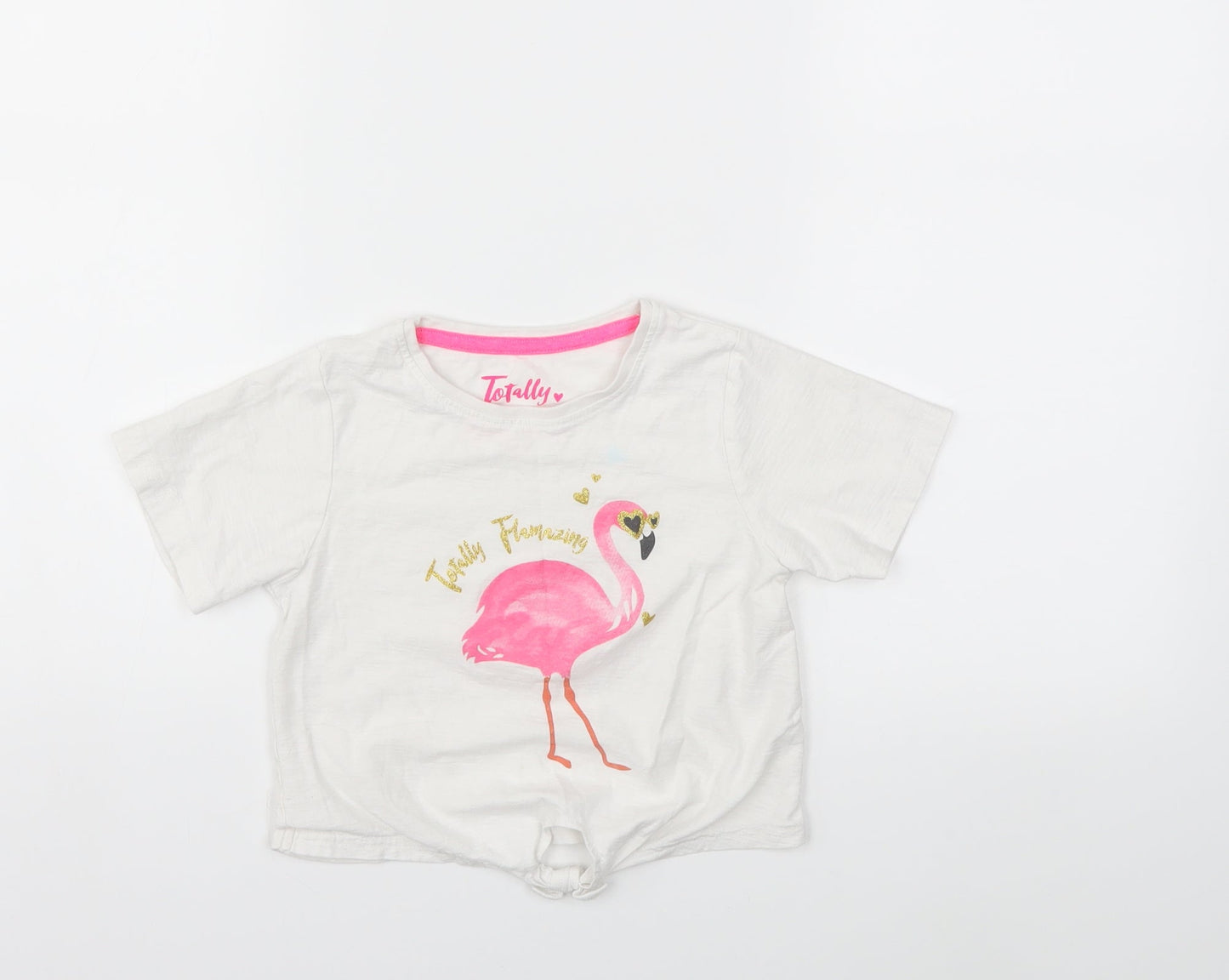 Matalan Girls White   Basic T-Shirt Size 6 Years