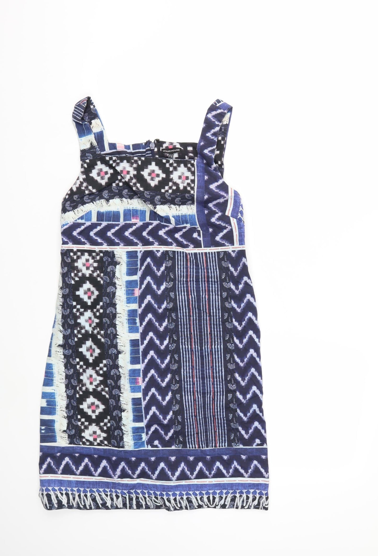 Warehouse Womens Blue Striped  Shift  Size 10