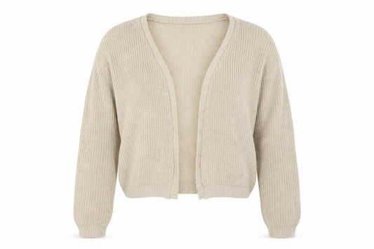 Boohoo Womens Beige  Knit Cardigan Jumper Size M