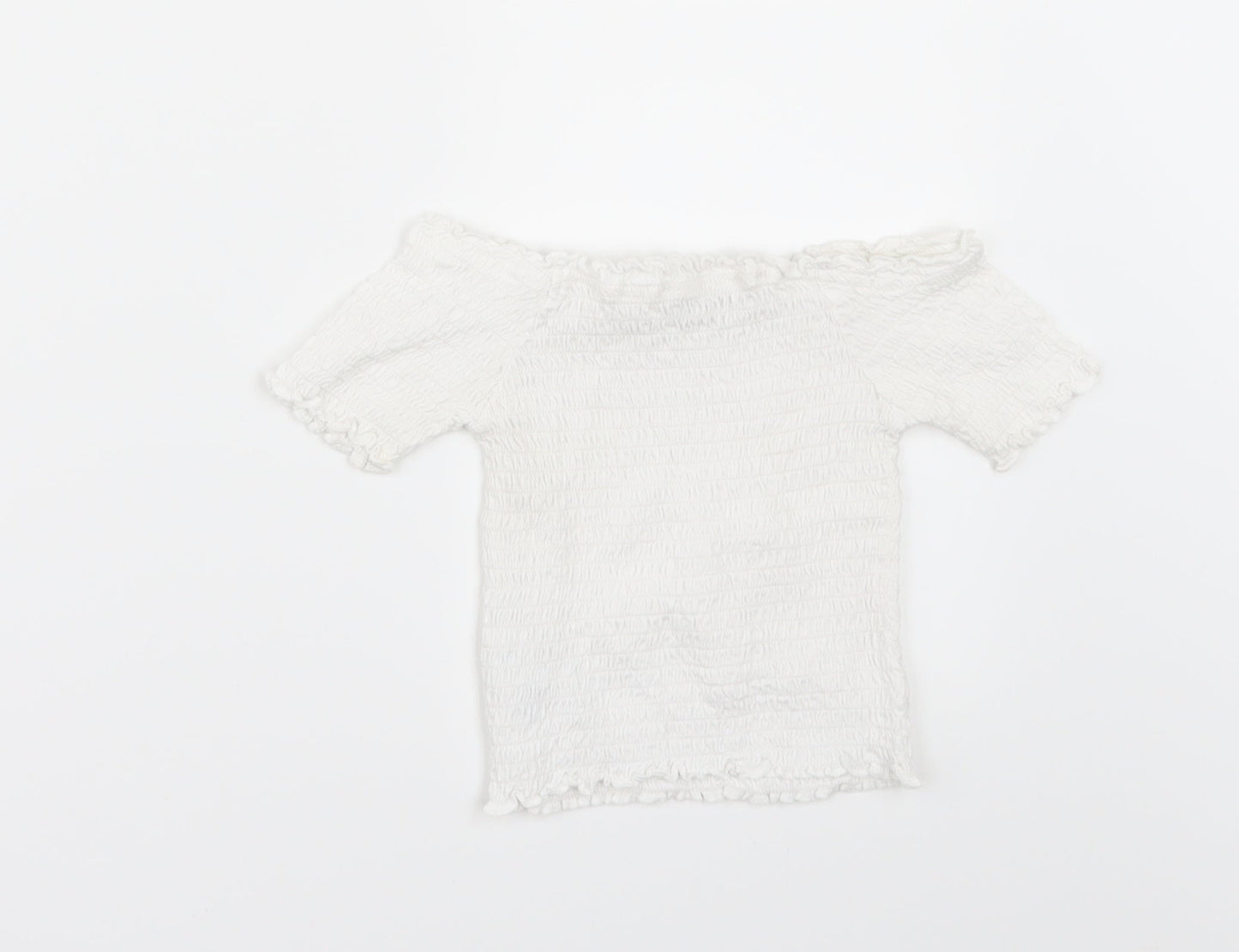 Primark Girls White   Basic T-Shirt Size 7-8 Years