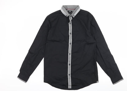 Additional front view of F&F men’s black button-up, size M
