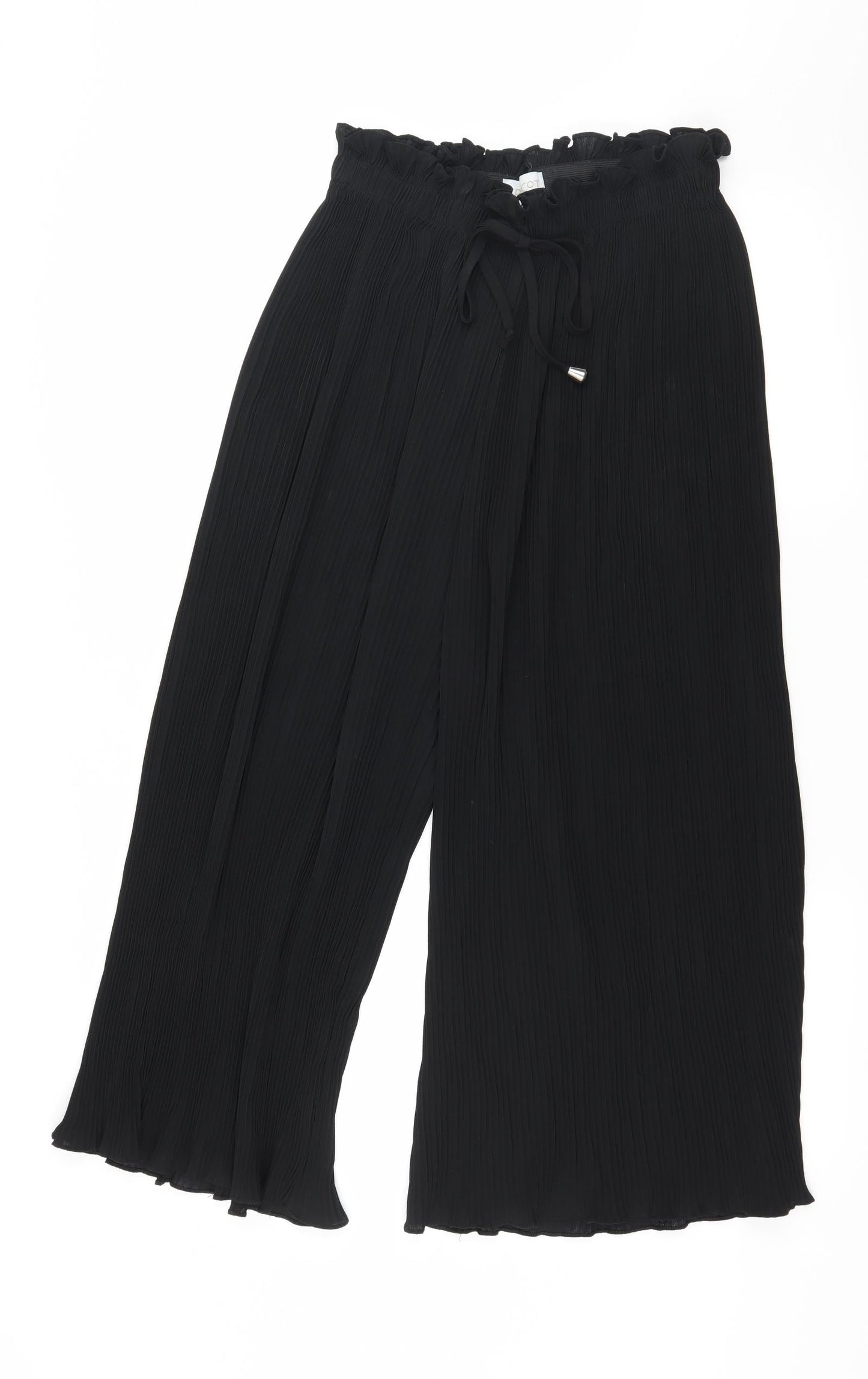 Apri Womens Black   Cropped Trousers Size M L20 in - Pleated