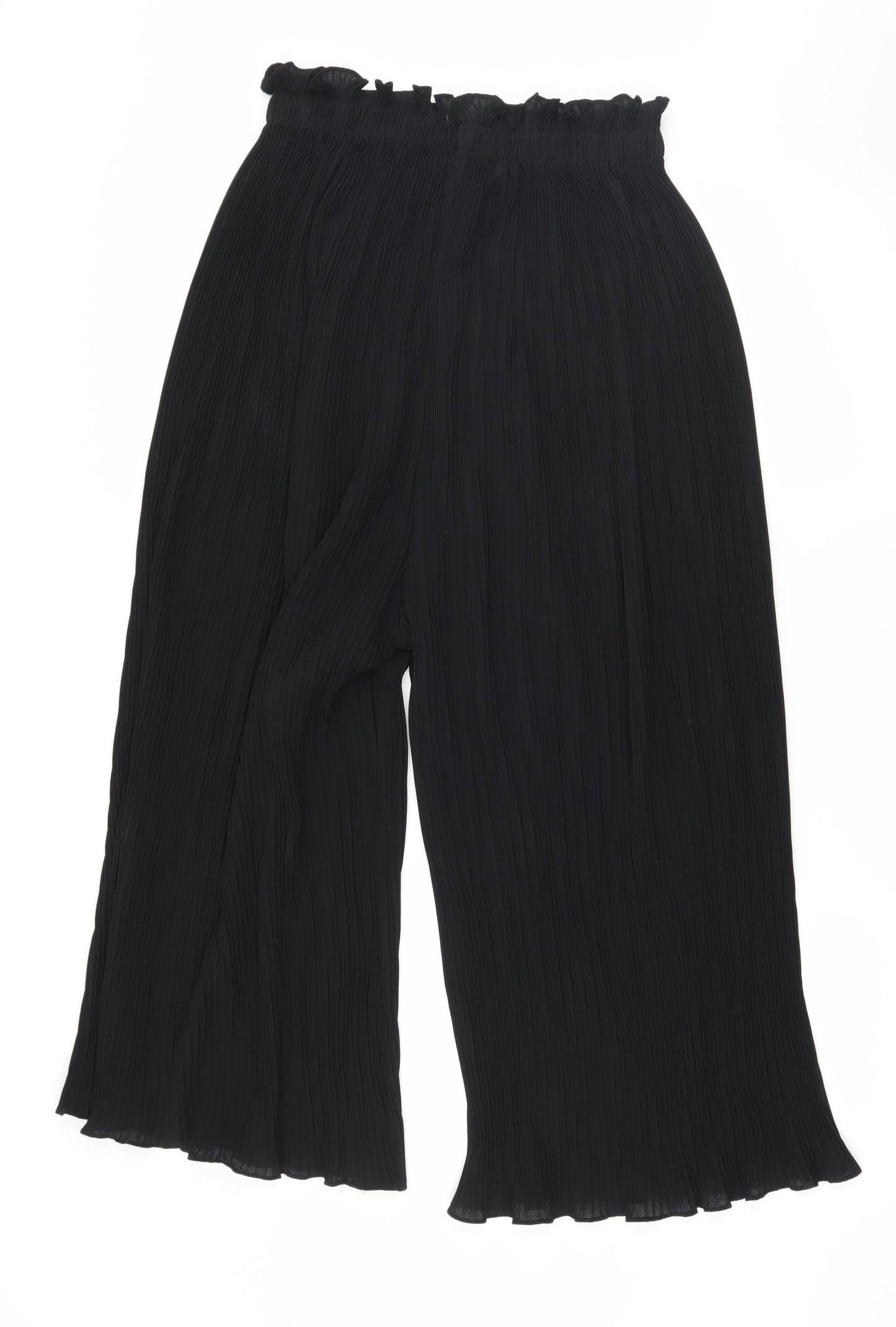 Apri Womens Black   Cropped Trousers Size M L20 in - Pleated
