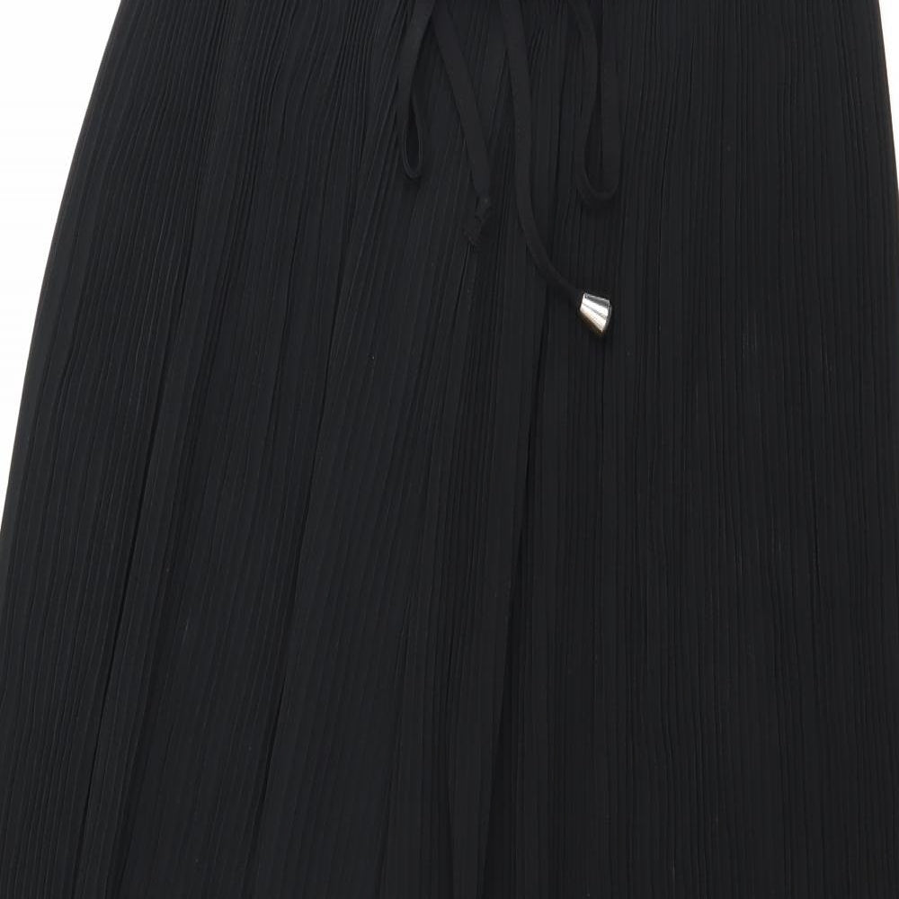 Apri Womens Black   Cropped Trousers Size M L20 in - Pleated
