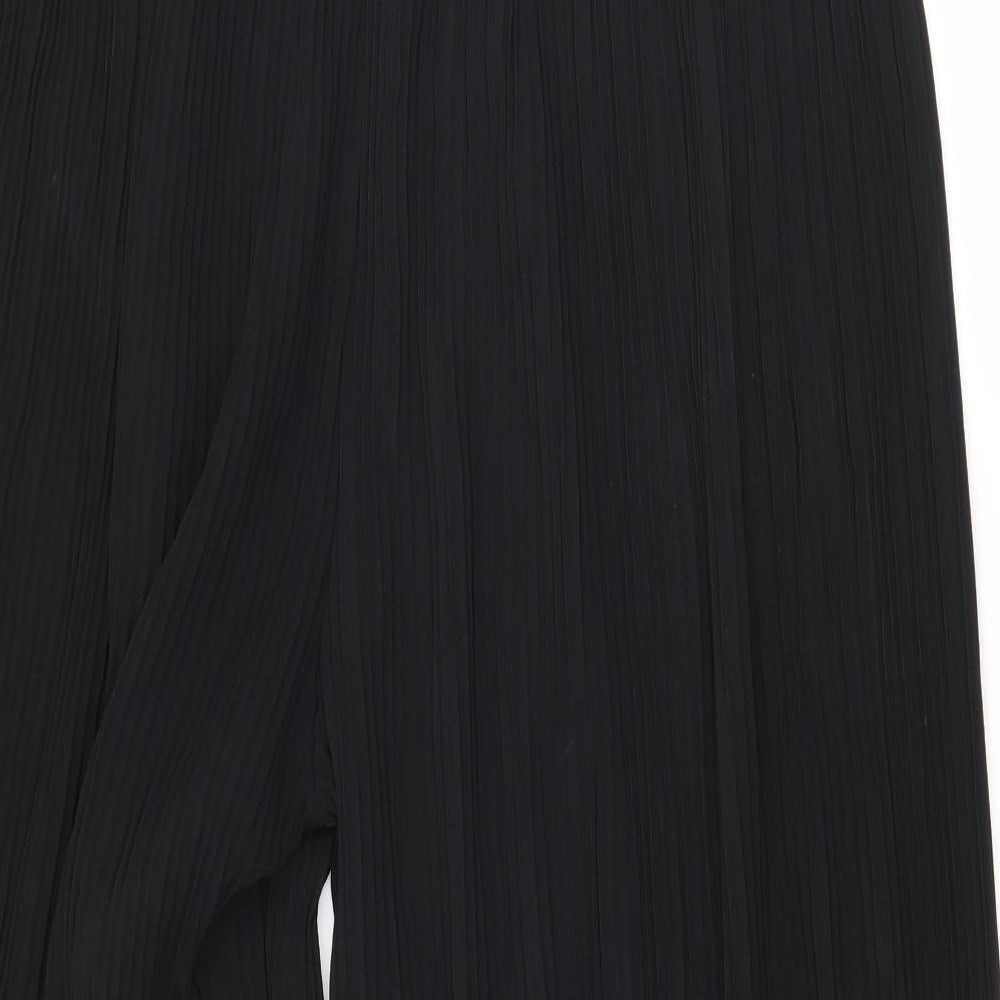 Apri Womens Black   Cropped Trousers Size M L20 in - Pleated