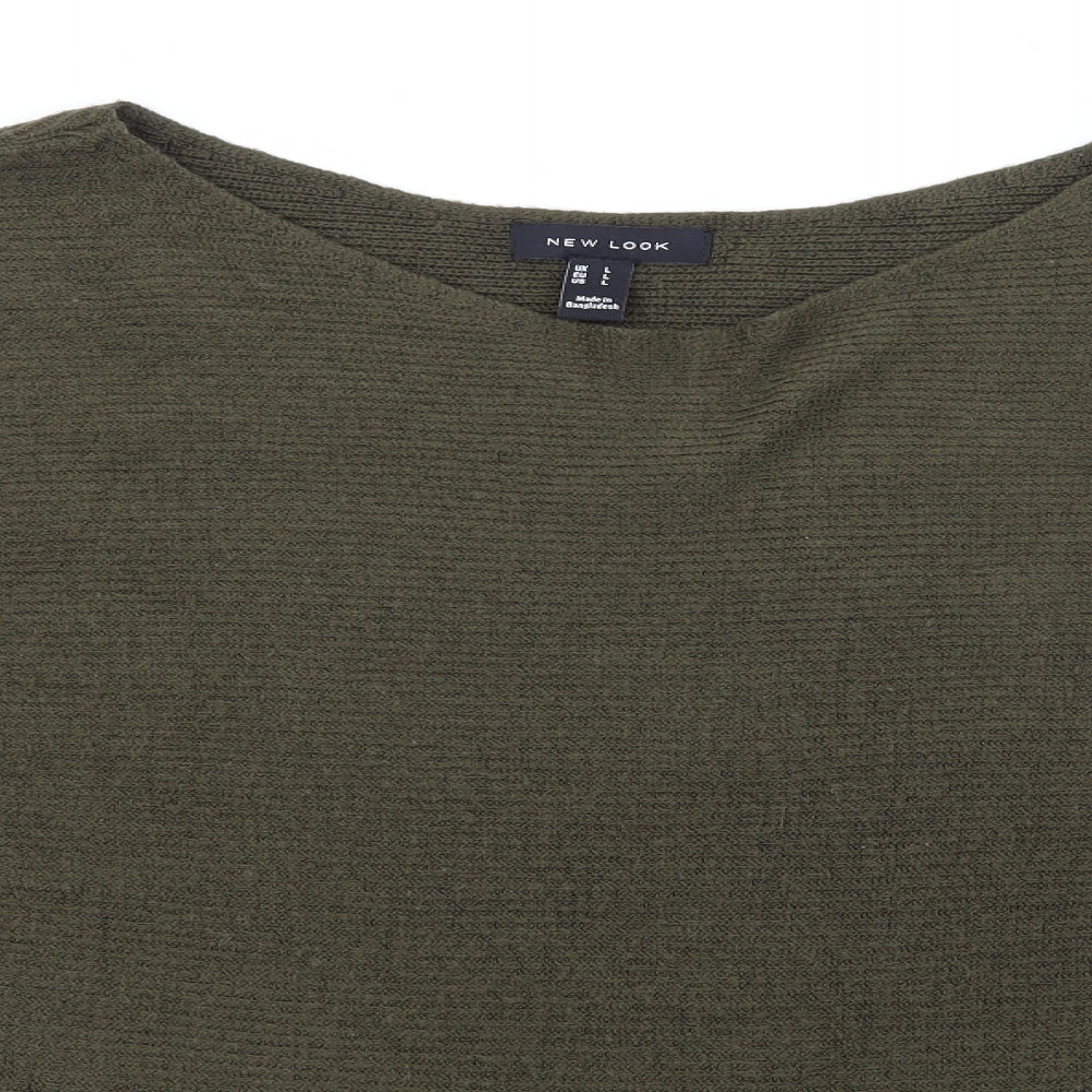 New Look Womens Green  Knit Pullover Jumper Size L