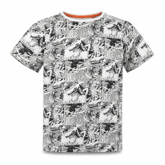Front view of Tu boys’ grey basic t-shirt, size 8, years