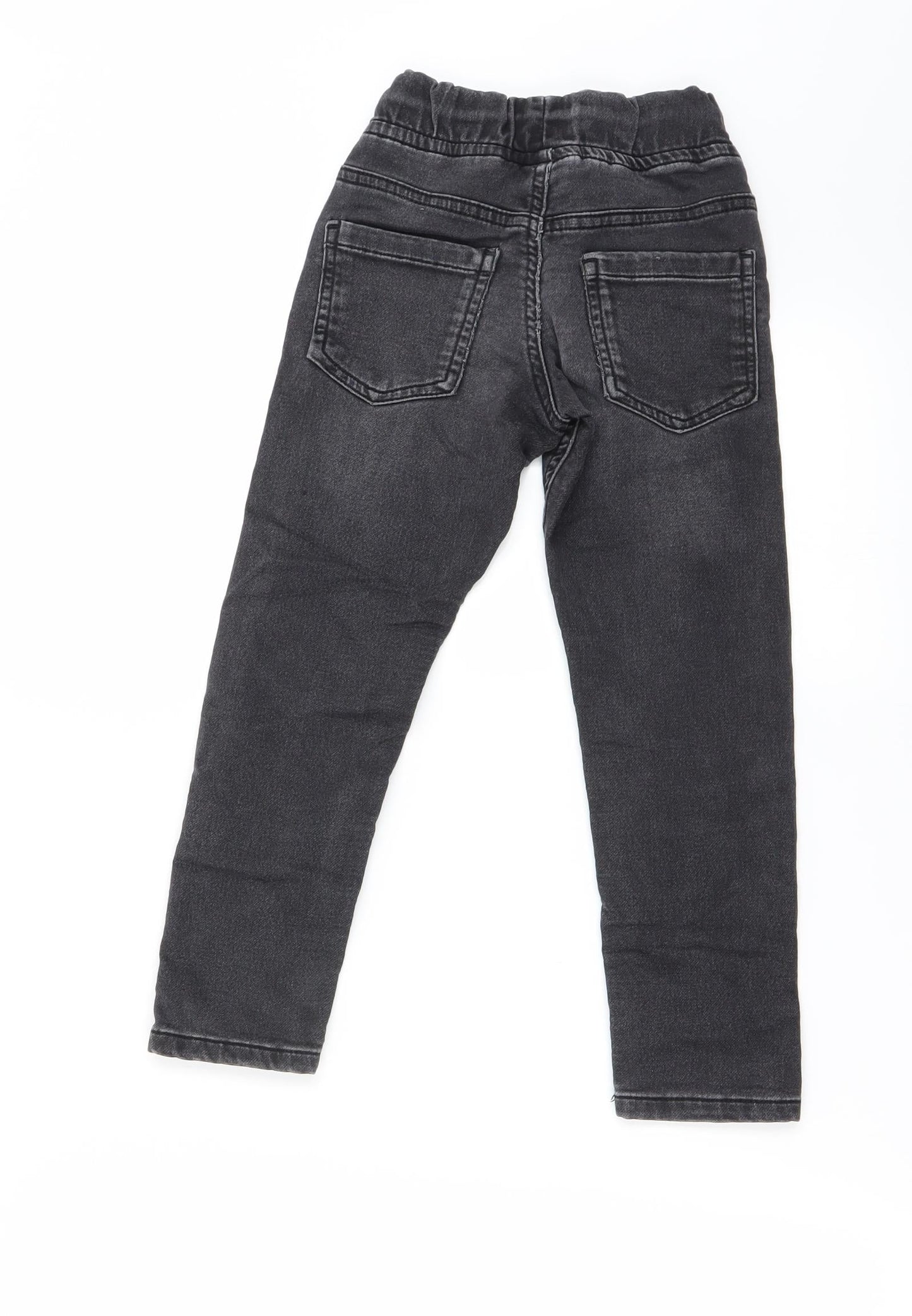 Preworn Boys Black    Trousers Size 5-6 Years