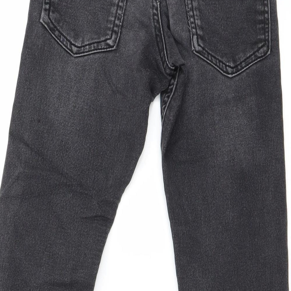 Preworn Boys Black    Trousers Size 5-6 Years