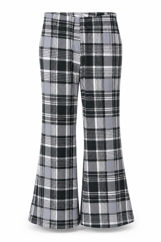 ASOS Womens Grey Check  Trousers  Size 16 L23 in