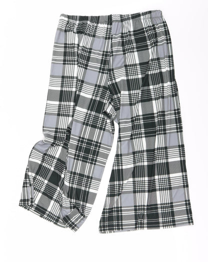 Back view of ASOS women’s grey check trousers, size UK 16, 23-inch leg