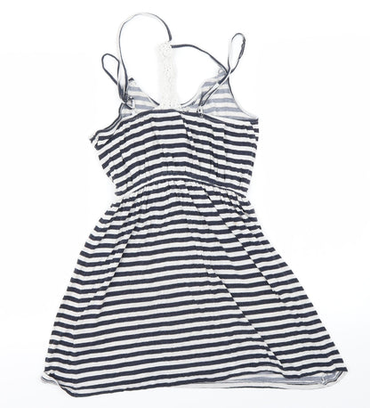 Next Womens White Striped  A-Line  Size 8