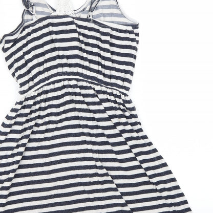 Next Womens White Striped  A-Line  Size 8