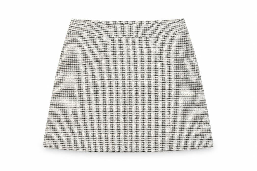 NEXT Womens Beige Check  A-Line Skirt Size 14