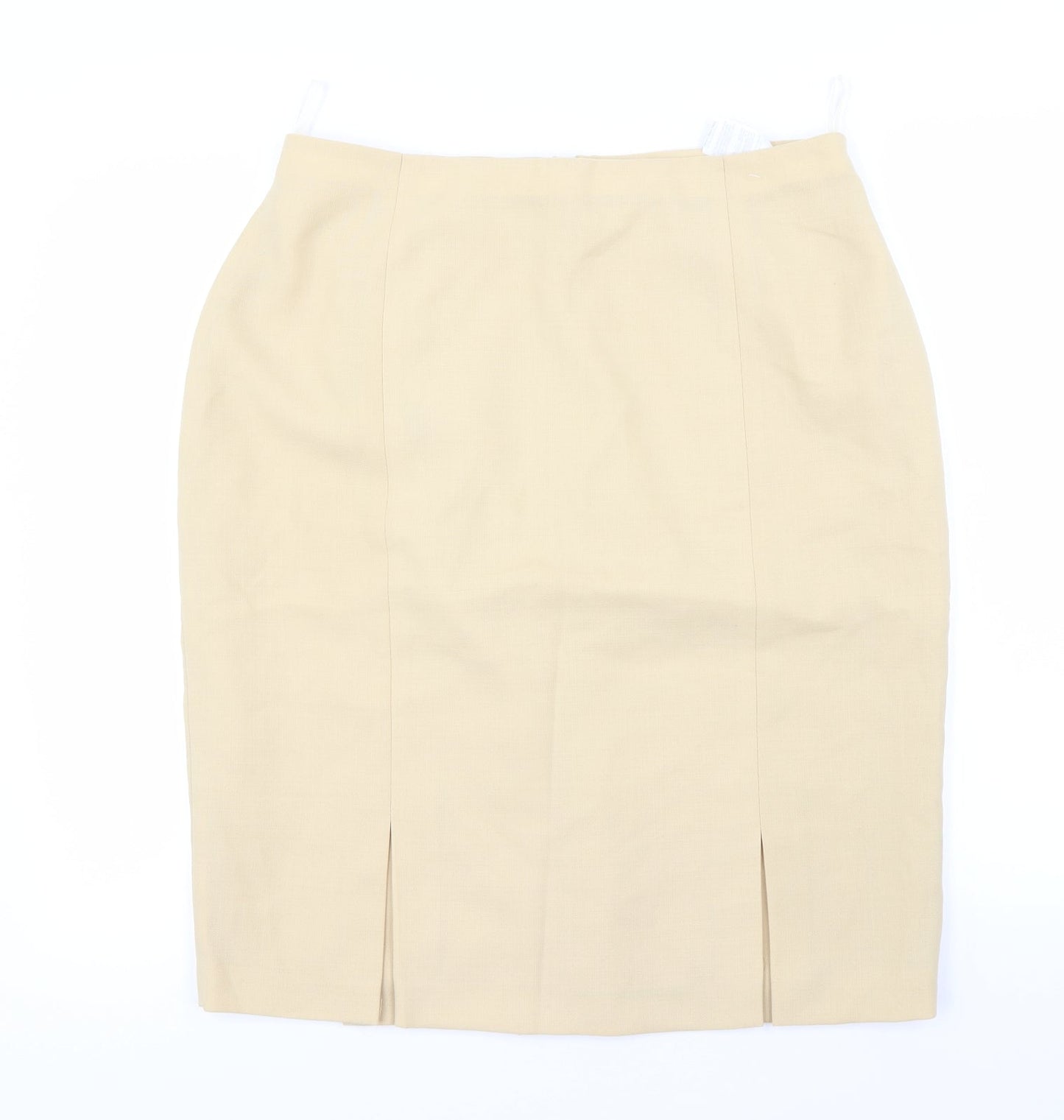 Preworn Womens Yellow   A-Line Skirt Size 32 in