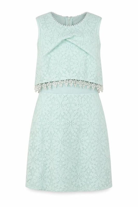 Topshop Womens Green Fair Isle  A-Line  Size 8