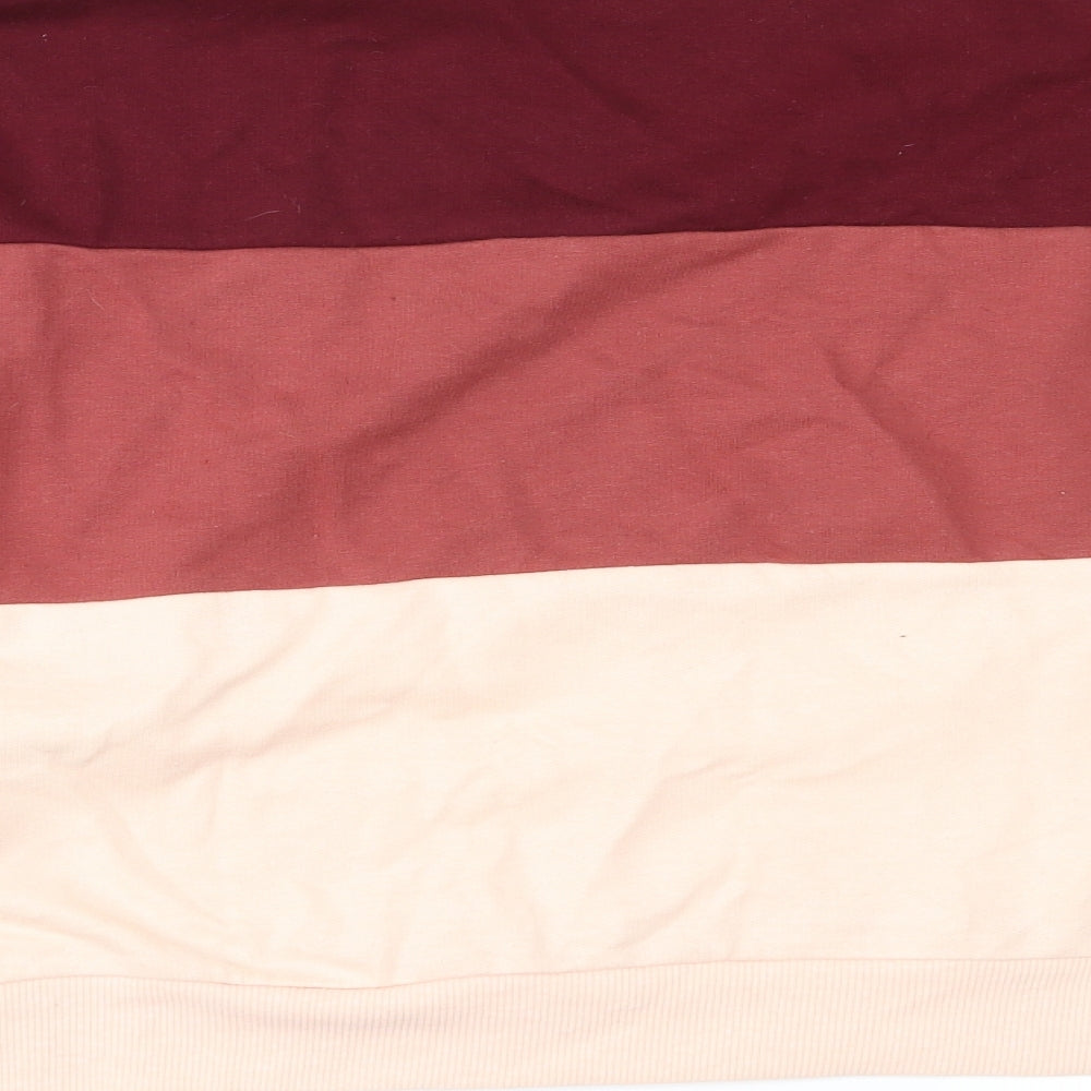 FOREVER 21 Womens Pink Colourblock  Pullover Sweatshirt Size S