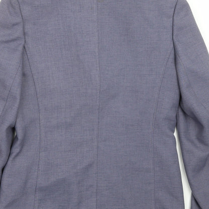 Brand and care label for Autonomy women’s purple jacket blazer, size UK 10