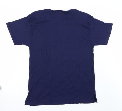 Back view of Paramour women’s blue basic t-shirt, size L