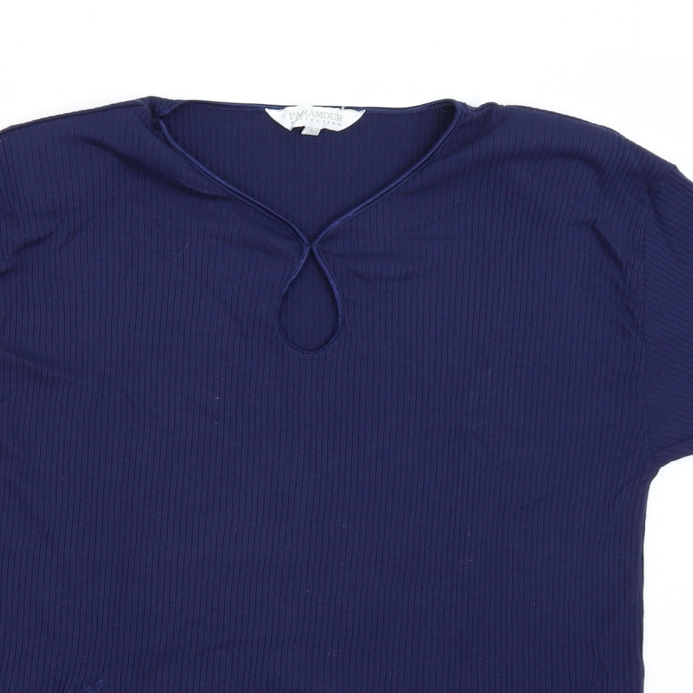Paramour Womens Blue   Basic T-Shirt Size L