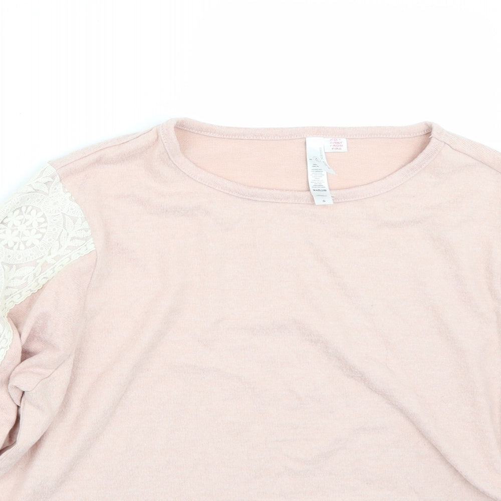 Flora Nikrooz Womens Pink   Pullover Jumper Size L