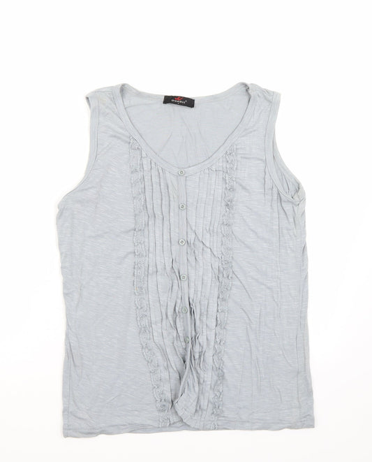 Guodil Womens Grey   Basic T-Shirt Size L
