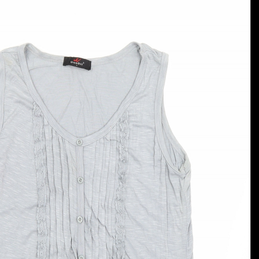 Guodil Womens Grey   Basic T-Shirt Size L