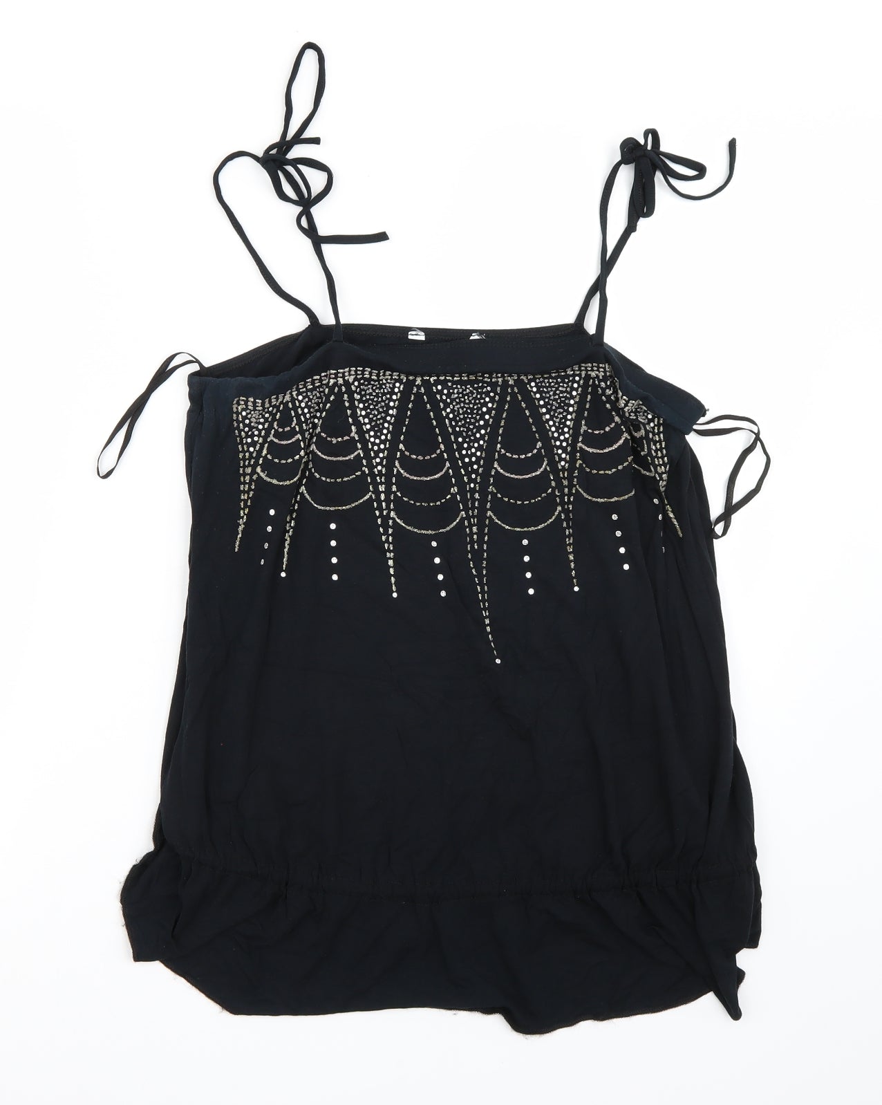 Preworn Womens Black   Basic T-Shirt Size 14