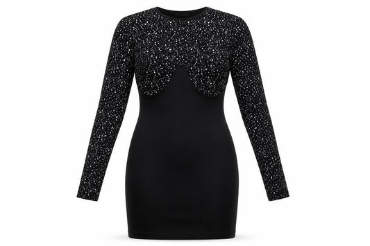 Womens Black Geometric  Bodycon  Size 8