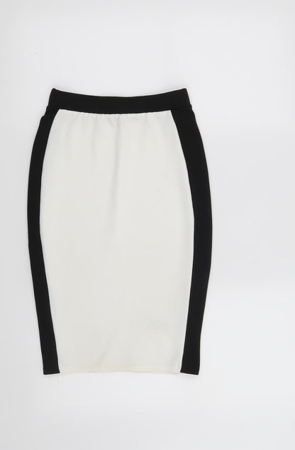 Front view of New Look women’s white skort skirt, size UK 4