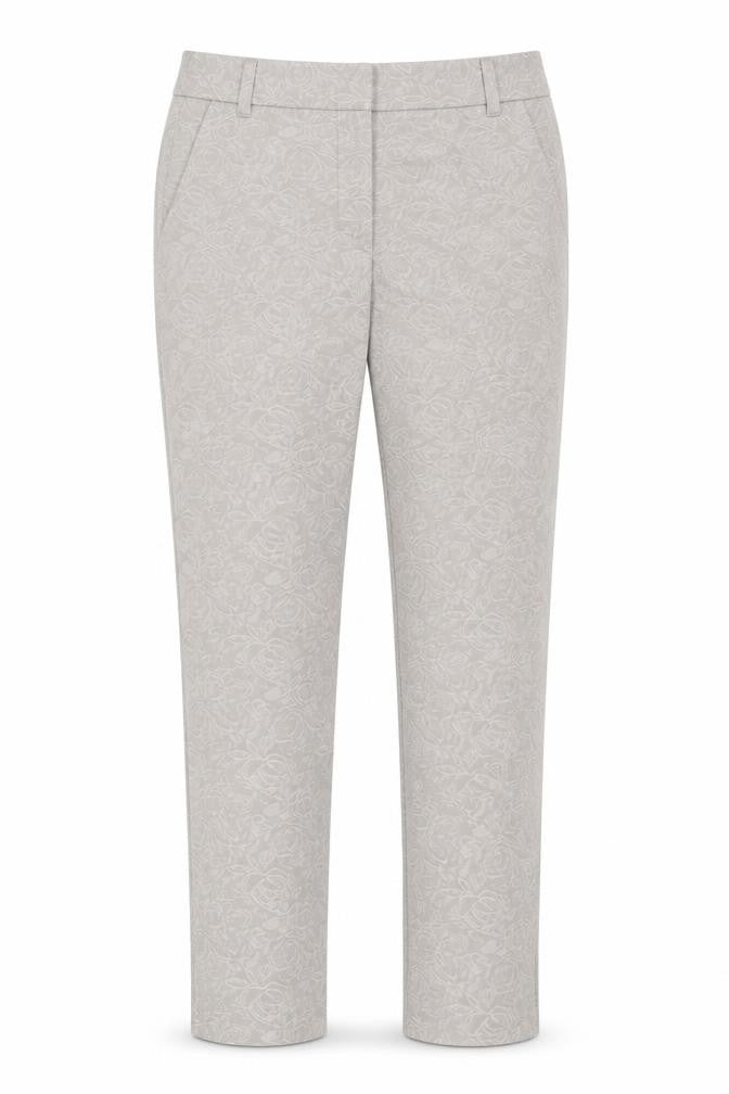 NEXT Womens Beige Floral  Trousers  Size 8 L32 in
